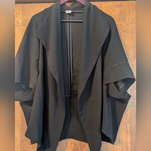 Chicos Black Label, Black Open-Front Knit Jacket